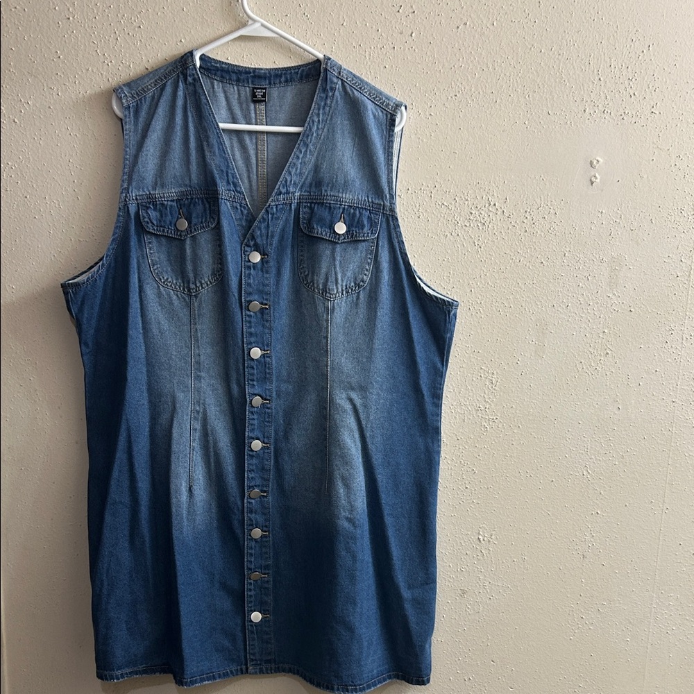 SHEIN Blue Denim Mini Dress